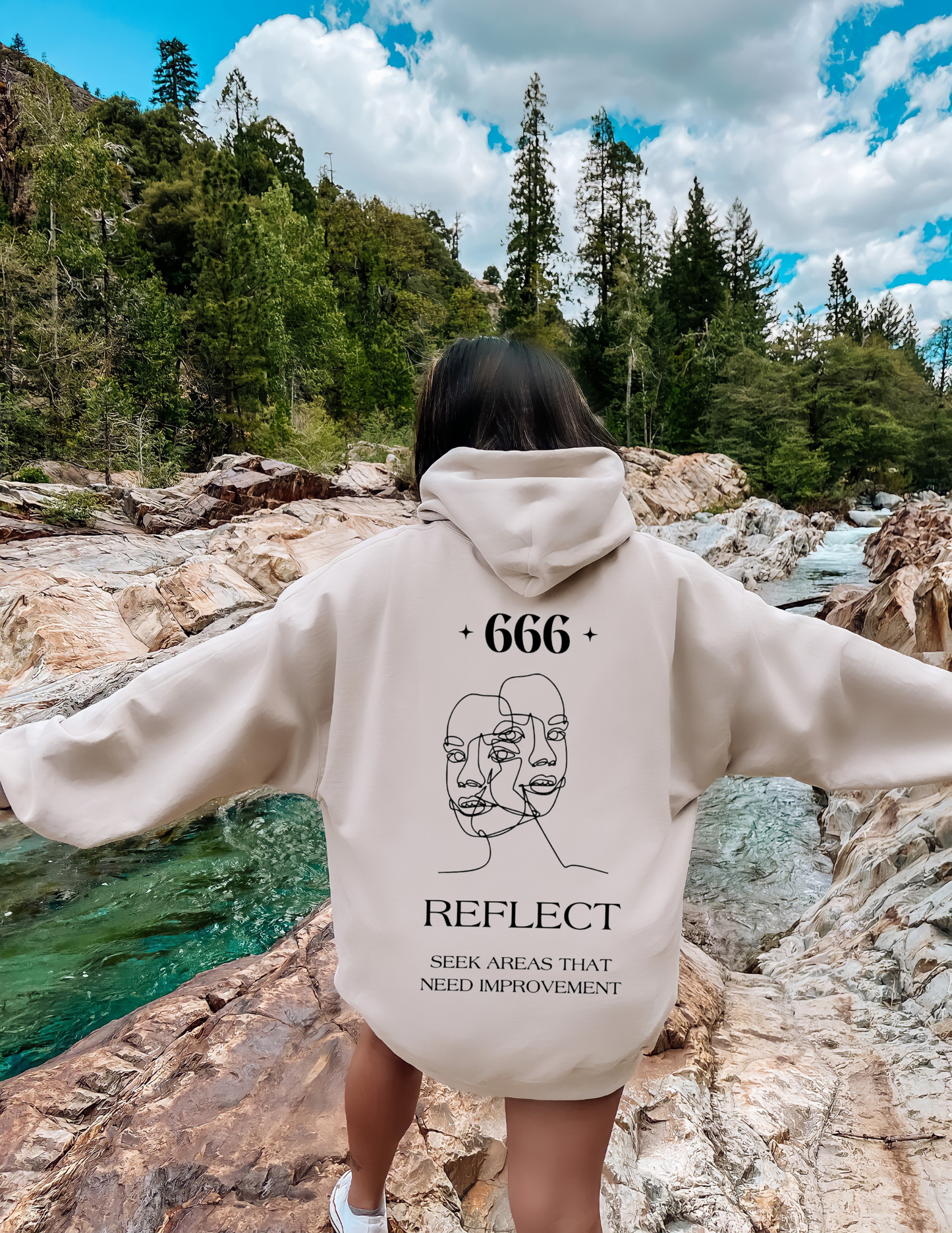 666 Angel Number Faces Hoodie