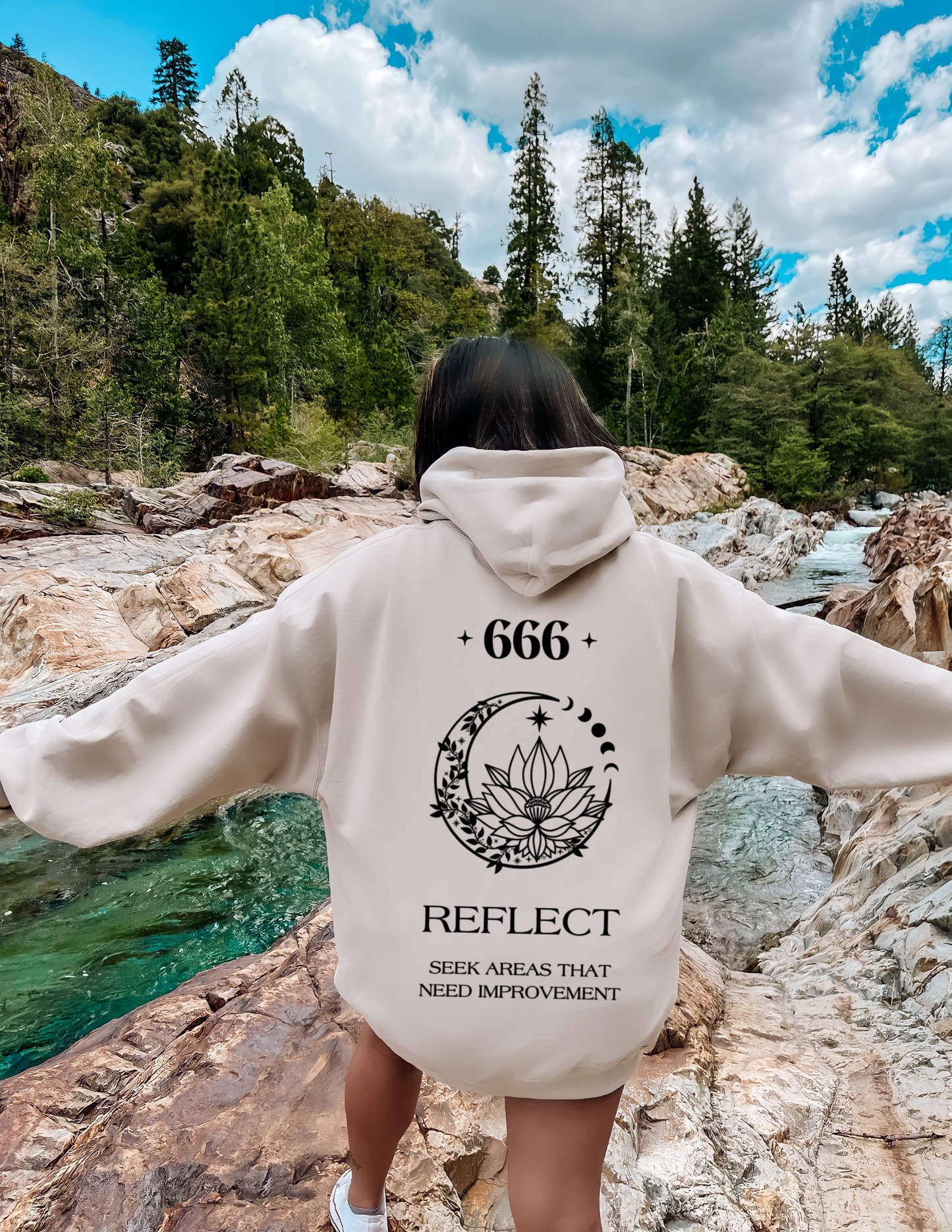 666 Angel Number Lotus Hoodie
