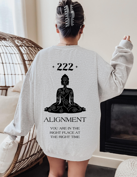 222 Angel Number Meditation Crewneck