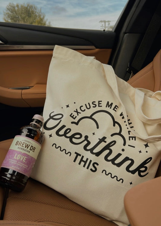 Excuse Me While I Overthink This Zipper Tote Bag