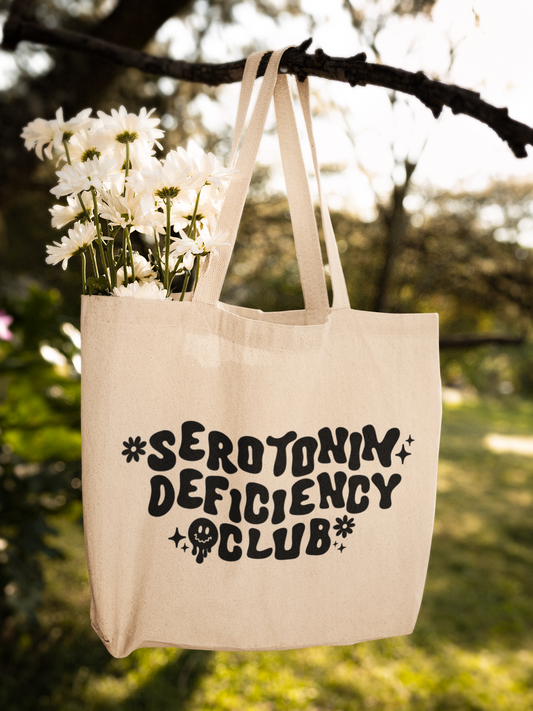 Serotonin Deficiency Club Zipper Tote Bag