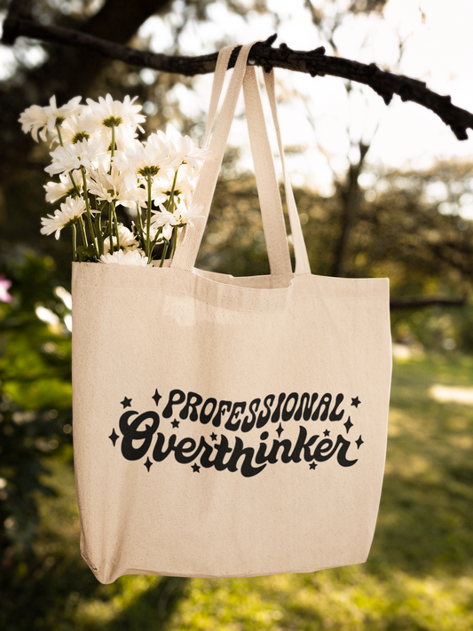 Professional Overthinker Zipper Tote Bag