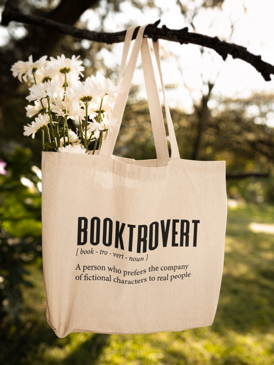 Booktrovert Definition Zipper Tote Bag