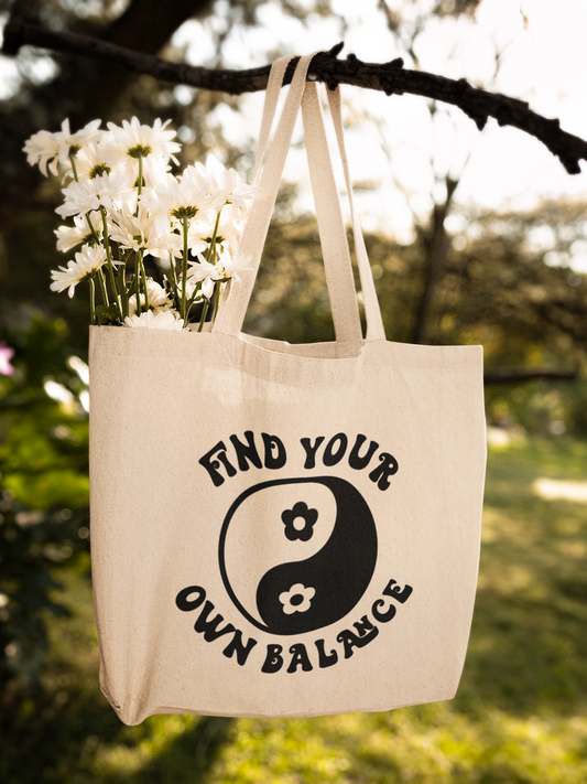 Find Your Own Balance Zipper Tote Bag