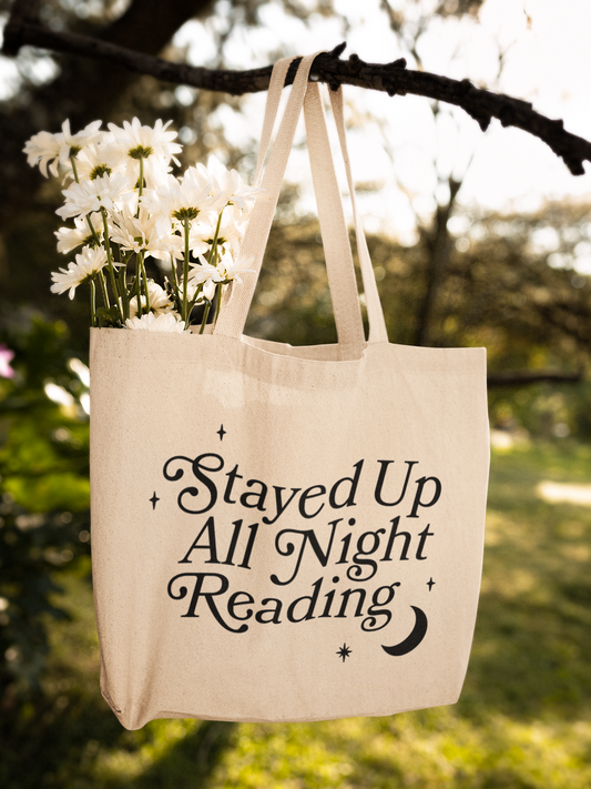 Stayed Up All Night Reading Zipper Tote Bag