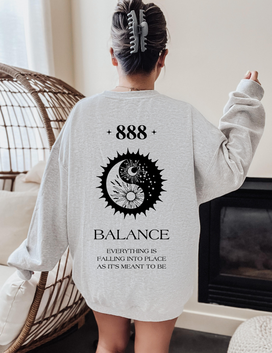 888 Angel Number Yin and Yang Crewneck