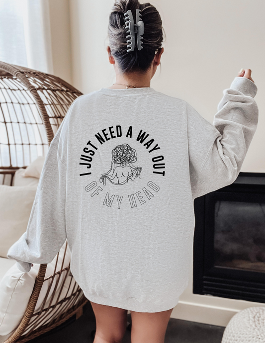 Need A Way Out Of My Head Women/Scribble Crewneck