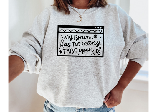 My Brain Has Too Many Tabs Open Crewneck