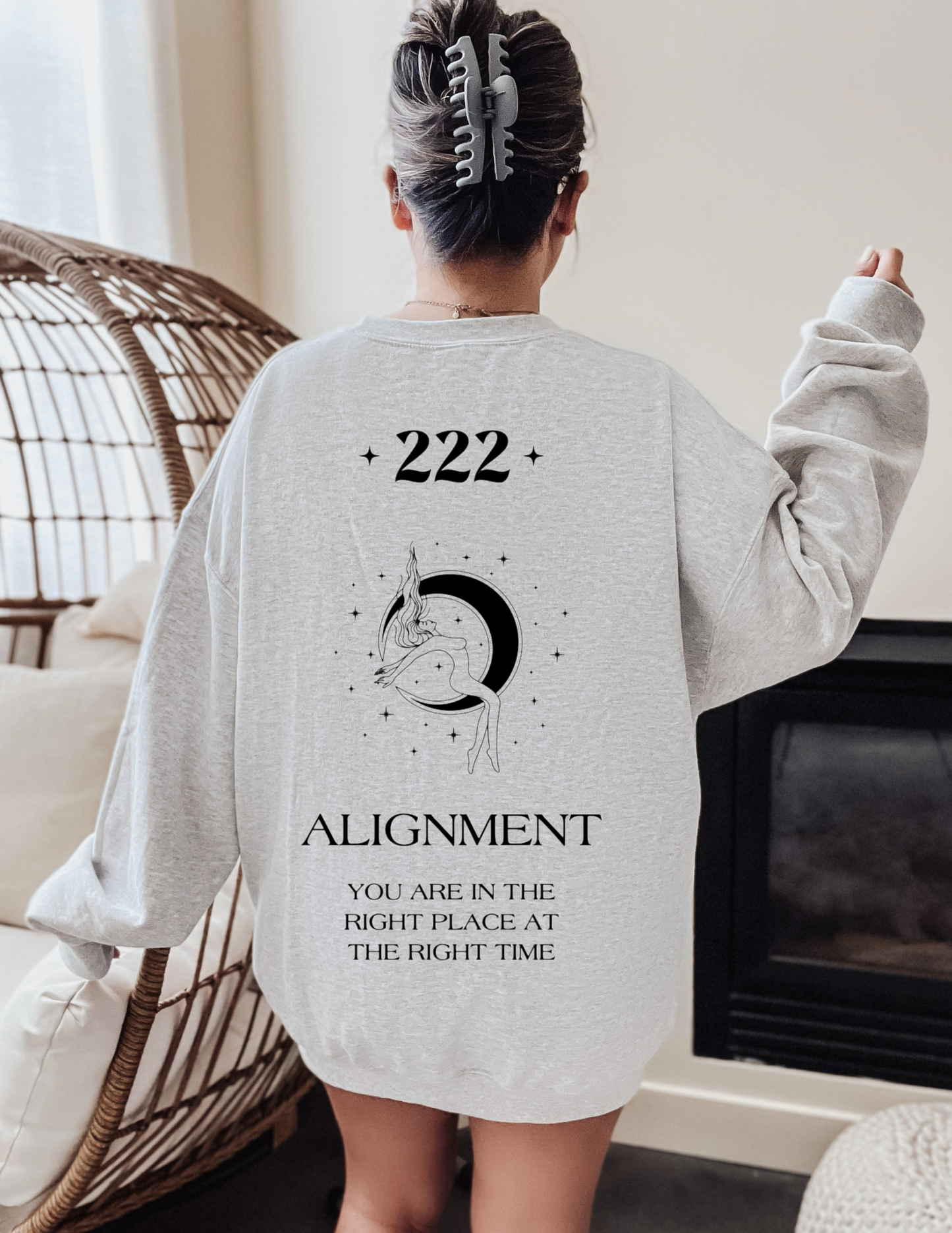 222 Angel Number Women Crewneck