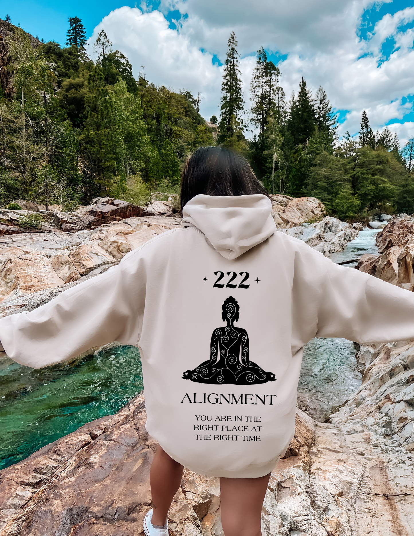 222 Angel Number Meditation Hoodie