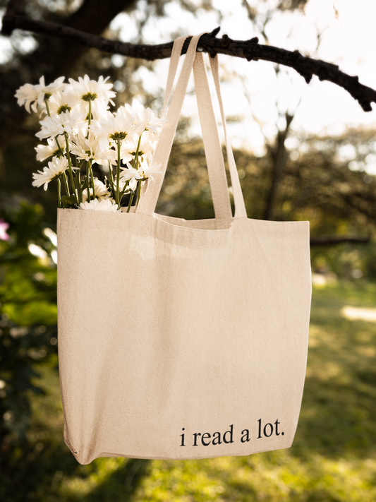 I Read A Lot Zipper Tote Bag