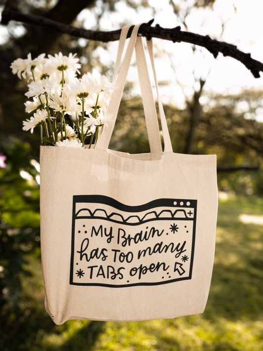 My Brain Has Too Many Tabs Open Zipper Tote Bag